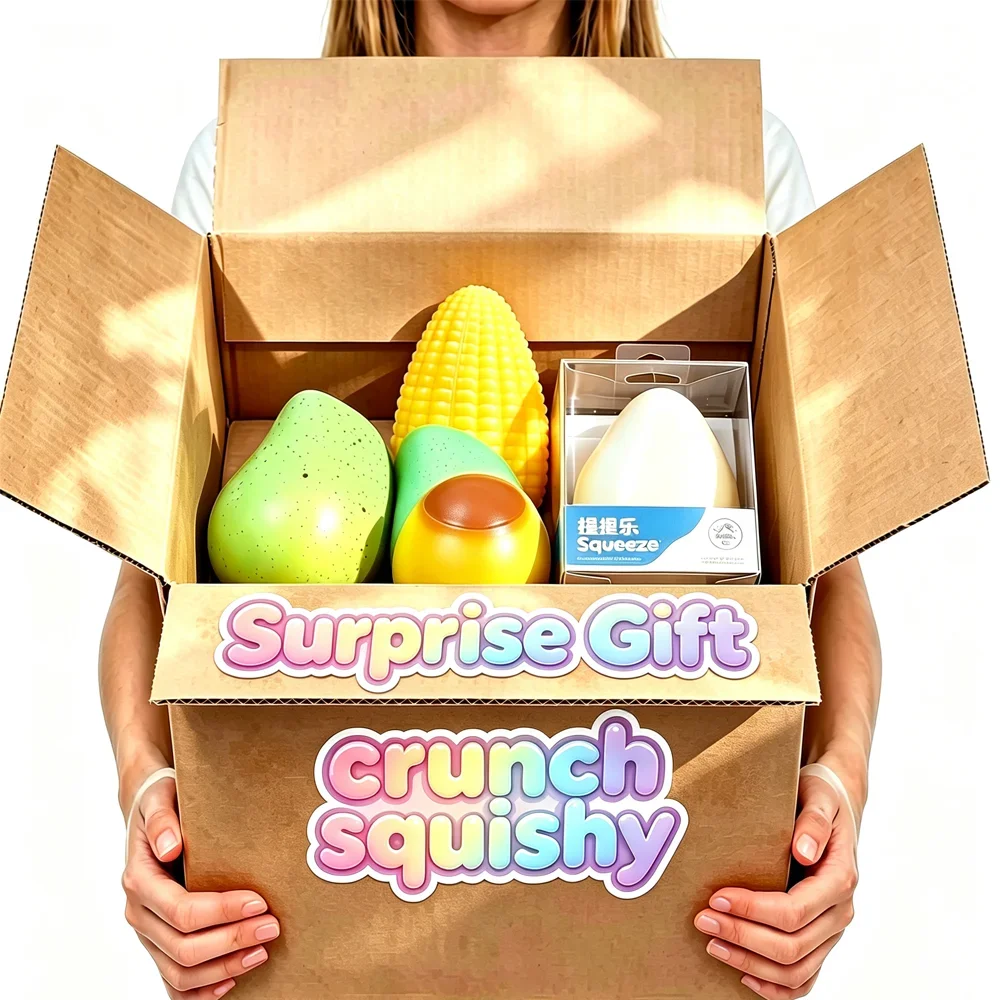 Curtain Curtain - Caja Sorpresa Crunch Squishy, Juguete Sensorial