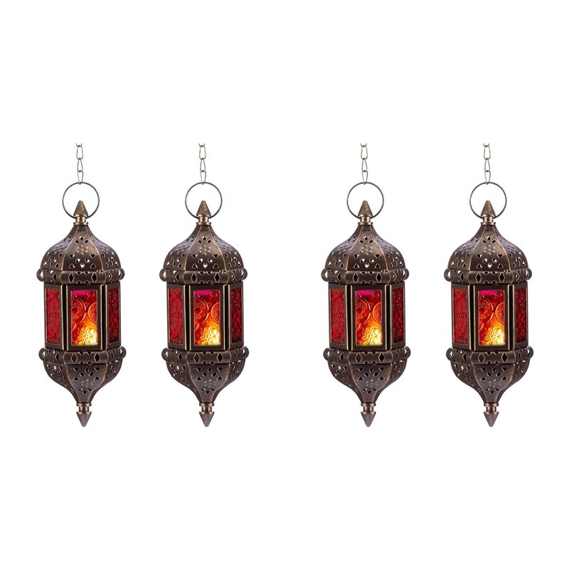 Candle Holder Decor - AB34-4 Portavelas Decorativos Hexagonales Marroquíes para