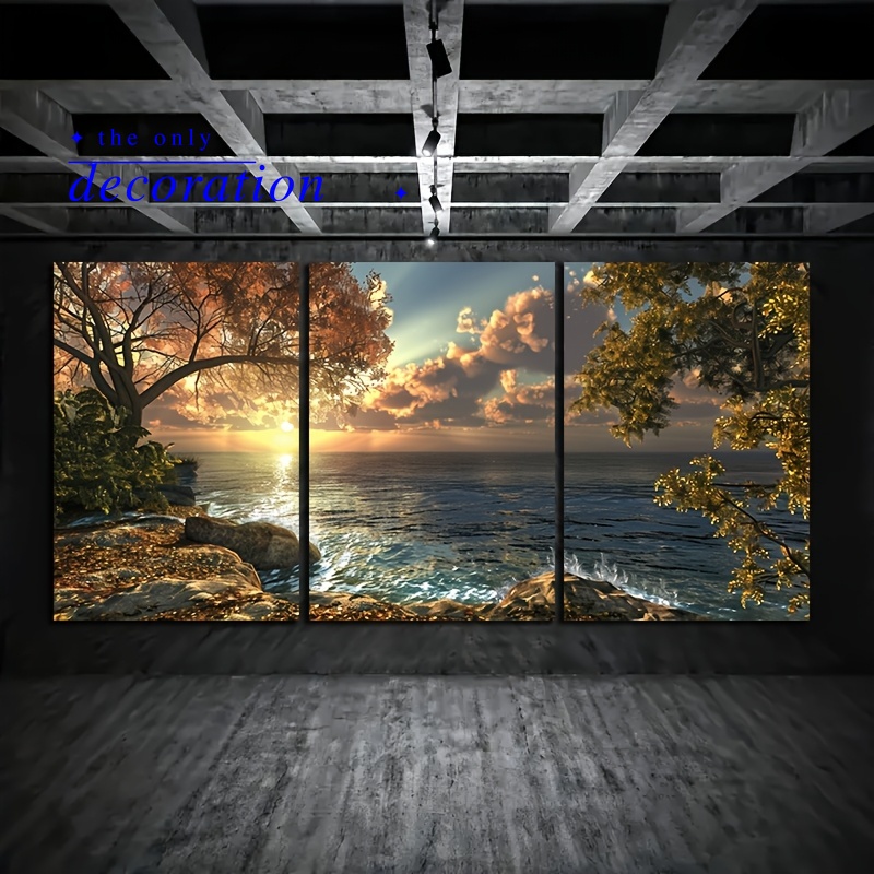 Conjunto de 3 lienzos enmarcad - Abstract Canvas Set reseña y precio