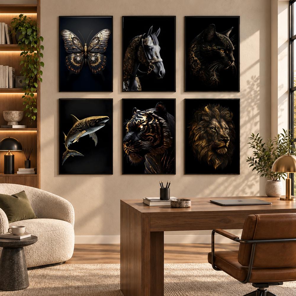 Póster de águila y león en ton - Wall Sticker reseña y precio