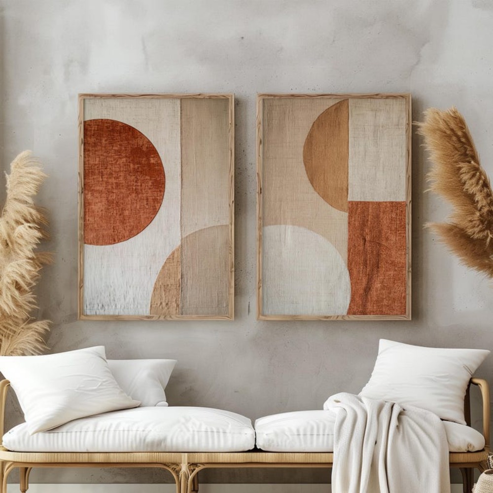 2 piezas de pintura en lienzo  - Abstract Canvas Set reseña y precio