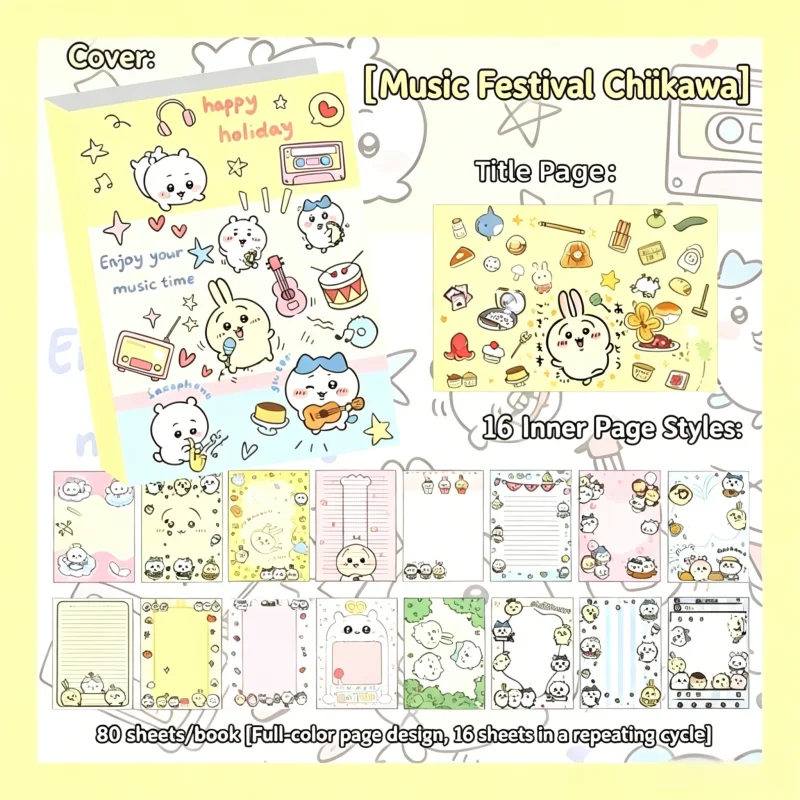 Cuaderno adorable de Chiikawa, - Wall Sticker reseña y precio