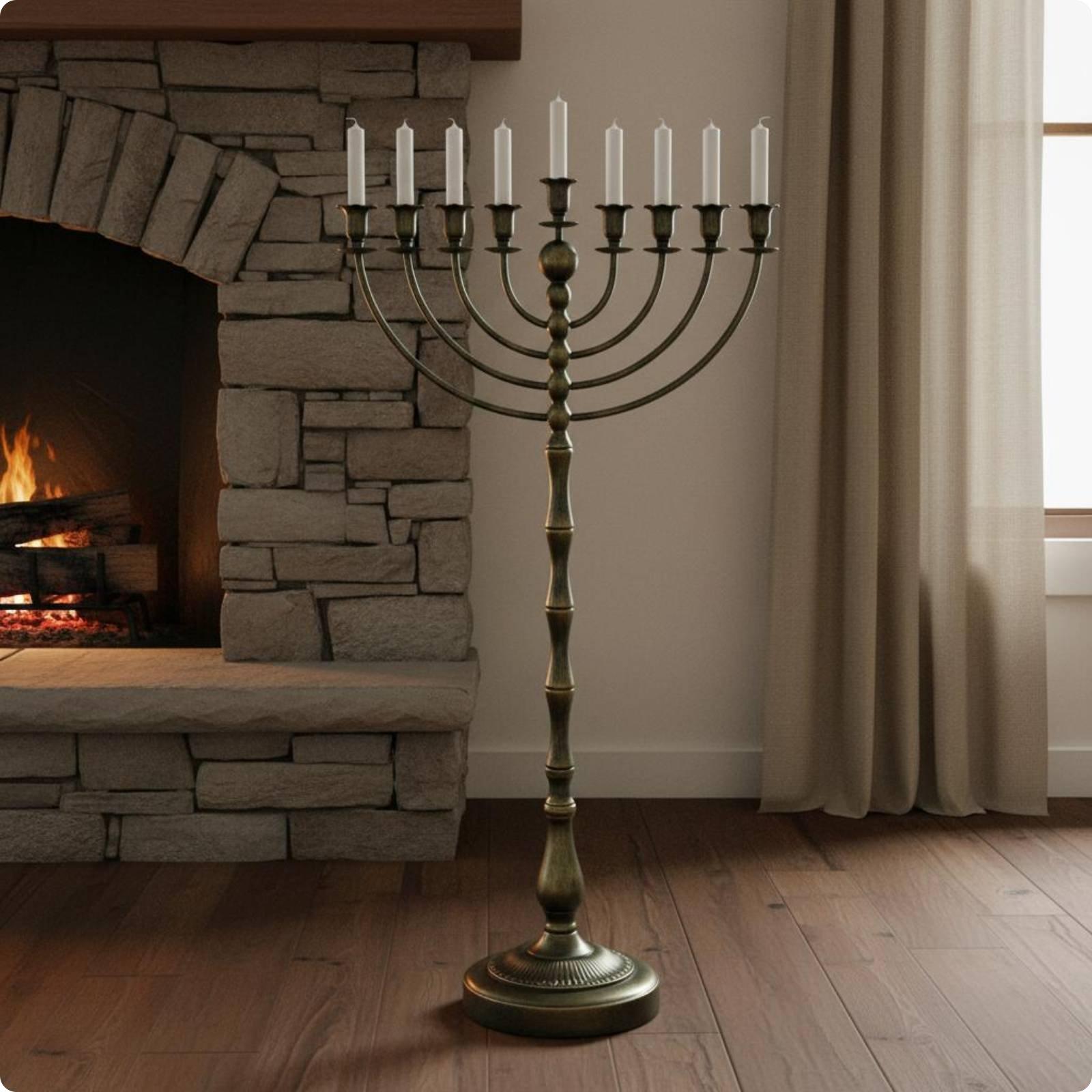 Candelabro alto de bronce, sop - Candle Holder Decor reseña y precio